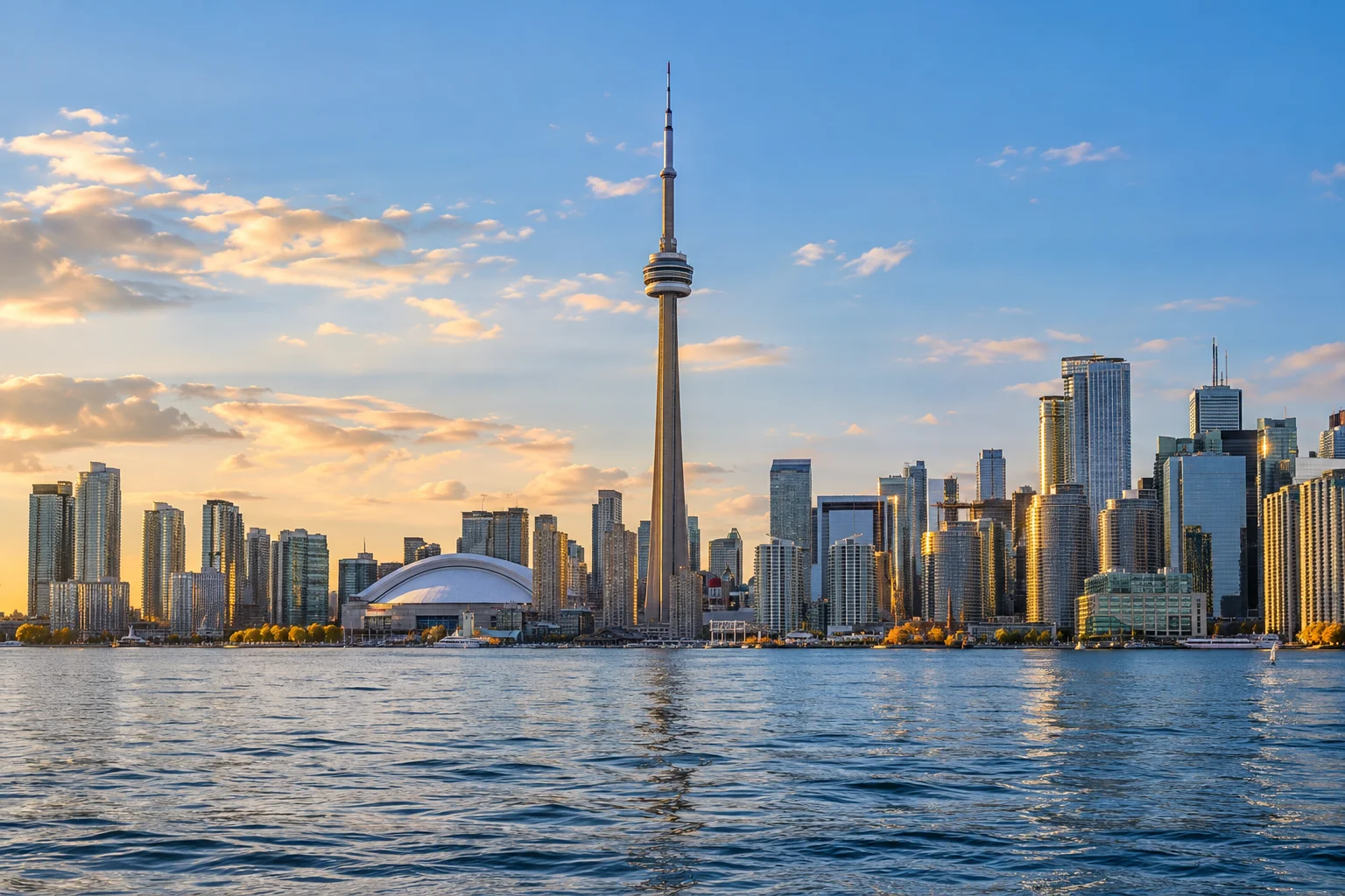 AI-generated Toronto skyline with the CN Tower